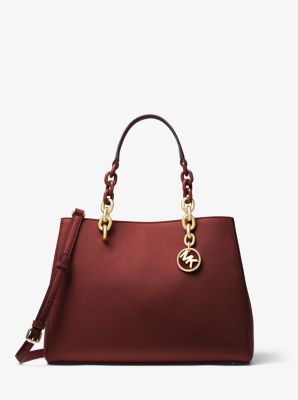 Michael michael kors cynthia small leather satchel best sale