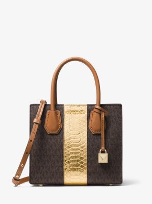 Sac à bandoulière Mercer en cuir gaufré et à logo