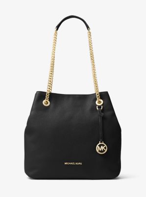 Michael Kors Jet Set Large Chain Shoulder Tote Bag In Black