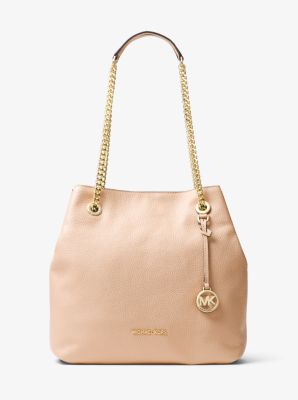 michael kors jet set chain shldr to genuine leather
