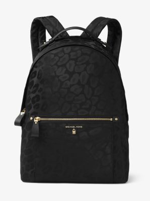Kelsey Large Leopard Nylon Backpack 