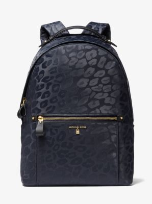 Kelsey Large Leopard Nylon Backpack 