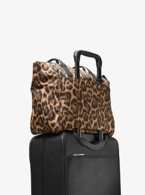 Michael kors kelsey large leopard store nylon backpack