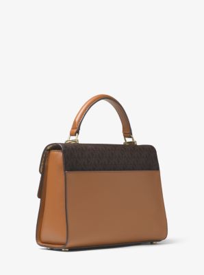 Sloan Logo and Leather Satchel image number 2