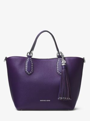 Michael kors purple outlet satchel