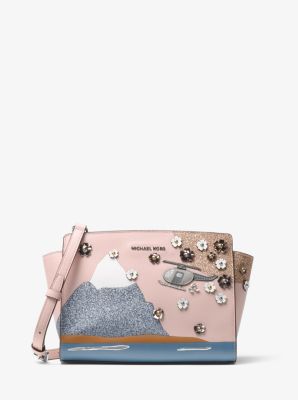 Selma Nouveau Novelty Tokyo Leather Messenger | Michael Kors
