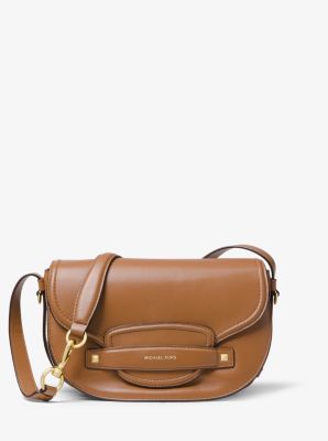 Michael kors cary medium outlet leather saddle bag