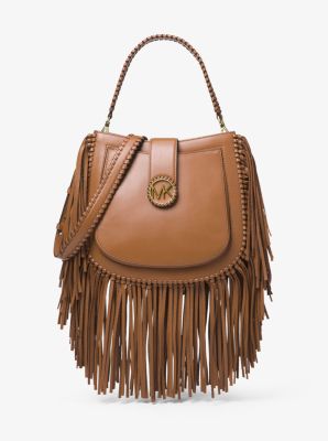 lillie medium fringed leather shoulder bag