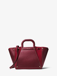 Clara Large Leather and Suede Tote - MAROON/OXBLD - 30F8G1CT3S