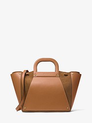 Clara Extra-Large Leather and Suede Tote - CARAMEL - 30F8G1CT4S