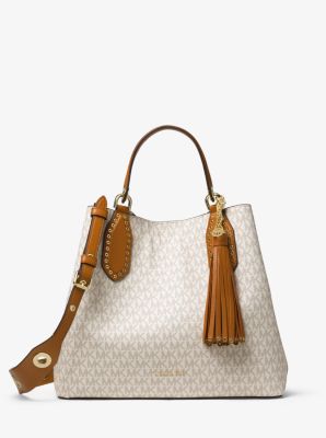 Michael kors brooklyn top woven bag