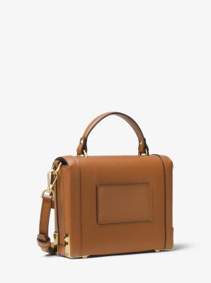 Jayne Small Pebbled Leather Trunk Bag Michael Kors