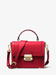 Jayne Small Pebbled Leather Trunk Bag - BRIGHT RED - 30F8GJMM2T
