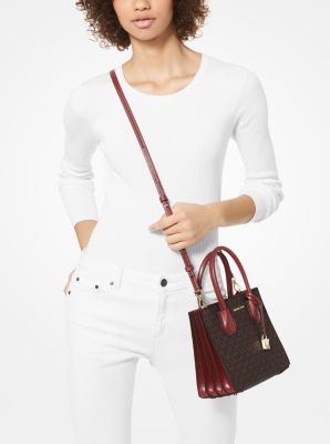 Mercer Medium Logo and Leather Accordion Crossbody Bag