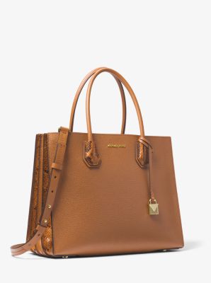 Mercer large pebbled and embossed leather accordion tote hotsell