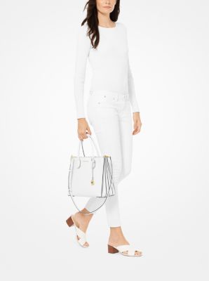 Shopper Mercer Large aus gekrispeltem Leder mit Akkordeondesign image number 3