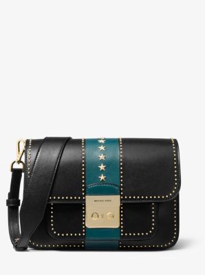 michael michael kors sloan editor star studded leather shoulder bag