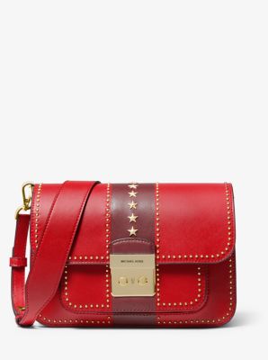 michael michael kors sloan editor star studded leather shoulder bag