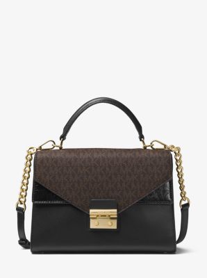 Michael kors sloan logo store and leather satchel