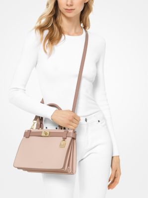 Tatiana small logo 2025 and leather satchel