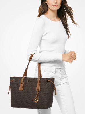 Michael Kors Bags | Michael Kors Xs Jet Set Travel Carryall Top Zip Tote Brown | Color: Brown | Size: Os | Greensfashop's Closet