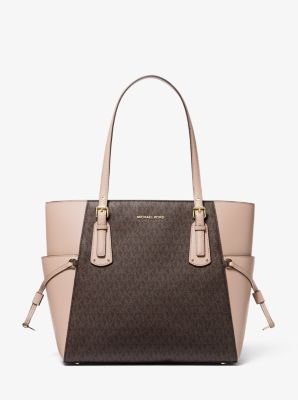 voyager small logo tote michael kors