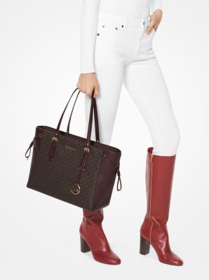 mk voyager logo tote