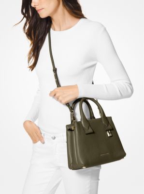 Rollins large pebbled leather satchel by michael outlet kors