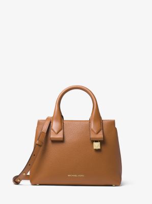 michael michael kors rollins large pebbled leather satchel