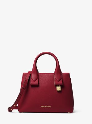 michael kors rollins small pebbled leather satchel