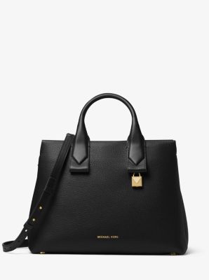 michael kors rollins small pebbled leather satchel