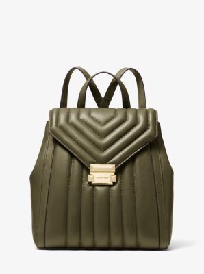 michael kors whitney quilted leather backpack