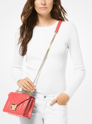 whitney small leather convertible shoulder bag