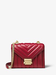 Whitney Small Quilted Leather Convertible Shoulder Bag - MAROON - 30F8GXIL1T