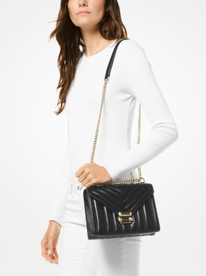 michael michael kors whitney quilted chain shoulder tote