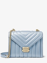 Whitney Large Quilted Leather Convertible Shoulder Bag - PALE BLUE - 30F8GXIL3T