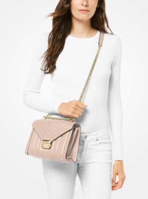 whitney large clear and leather convertible shoulder bag