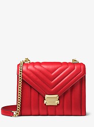 Whitney Large Quilted Leather Convertible Shoulder Bag - BRIGHT RED - 30F8GXIL3T