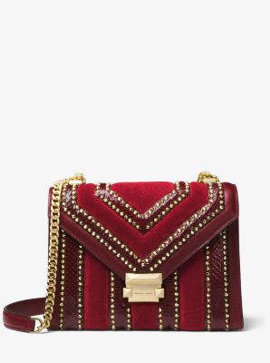 michael kors shoulder bag maroon