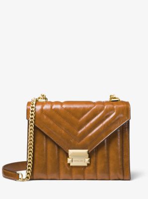whitney large quilted leather shoulder bag