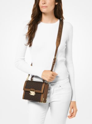 Michael kors jayne small deals pebbled leather trunk bag