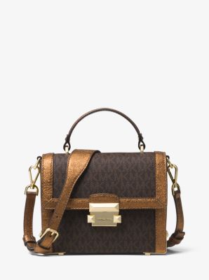 Jayne Small Logo and Leather Trunk Bag 