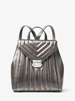 Whitney Quilted Metallic Leather Backpack Michael Kors Canada