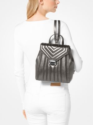 Whitney Quilted Metallic Leather Backpack Michael Kors Canada