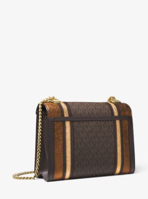 Whitney large raffia and leather convertible shoulder on sale bag