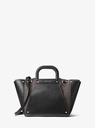 Clara Large Leather and Suede Tote - CHARCL MULTI - 30F8S1CT3S