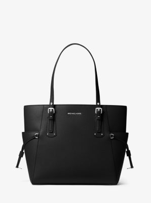 michael michael kors voyager small crossgrain leather tote bag