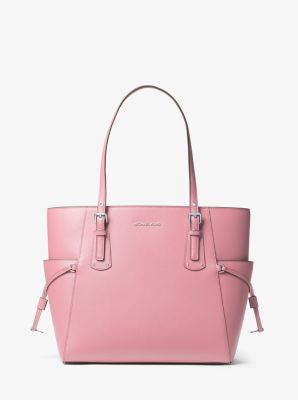 Voyager Small Crossgrain Leather Tote 