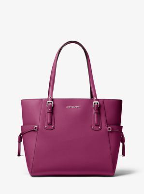 voyager small crossgrain leather tote