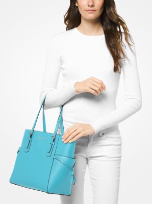 Voyager Small Crossgrain Leather Tote Bag